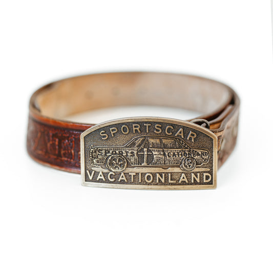 Sportscar Vacationland Leather Belt