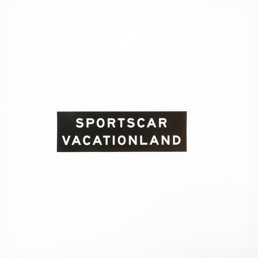 Sportscar Vacationland Decal