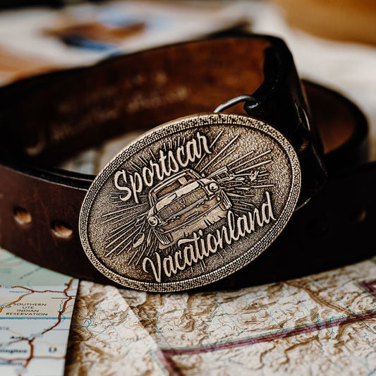 Mustang Sportscar Vacationland Buckle
